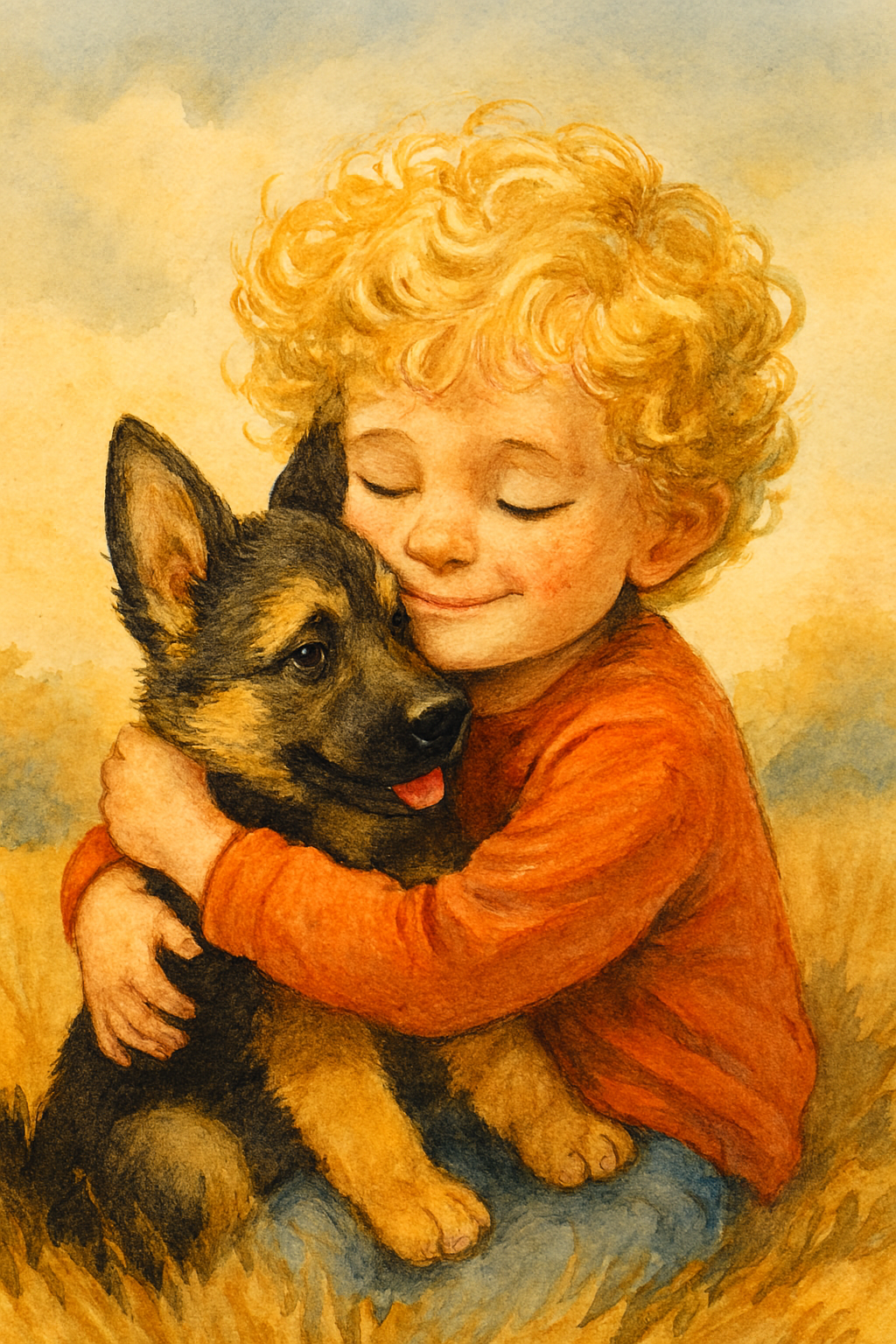 Lukey and Koda in the forest